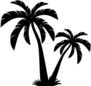 Two Palm Trees Silhouette Sticker