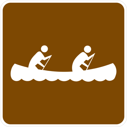 Two Person Canoeing Sticker