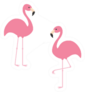Two Pink Flamingo Set Sticker