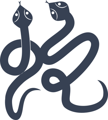 Two Silly Snakes Sticker