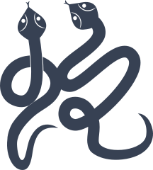 Two Silly Snakes Sticker