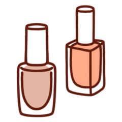 Two Simple Nail Polish Icons Sticker