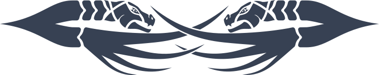 Two Snakes With Wings Sticker