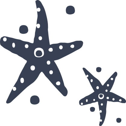 Two Starfish With Dots Sticker