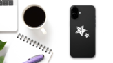 Two Starfishes Sticker on a Phone (New) example