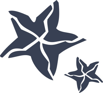 Two Starfishes Sticker