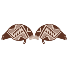 Two Stylized Partridge Birds Sticker