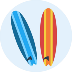 Two Surfing Boards Sticker