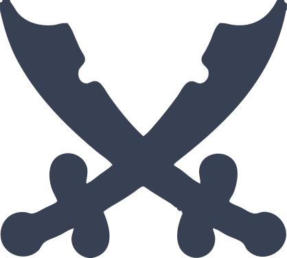 Two Swords With Nicks Sticker