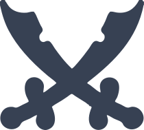 Two Swords With Nicks Sticker