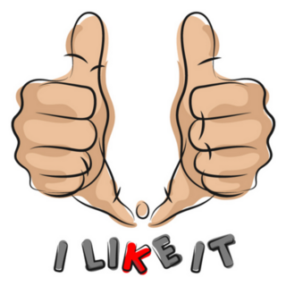 Two Thumbs Up I Like It Icon Sticker