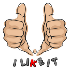 Two Thumbs Up I Like It Icon Sticker