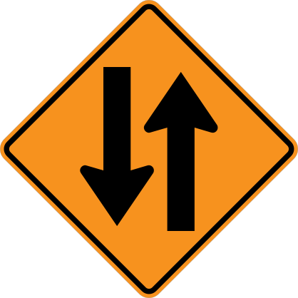 Two Way Lane Sticker