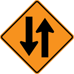Two Way Lane Sticker