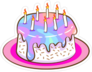 Tye Dye Birthday Cake Sticker