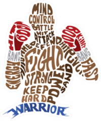 Typo Box Warrior Fighter Figure Sticker