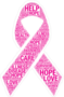 Typographic Breast Cancer Ribbon Sticker