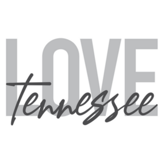 Typographic Design Of A Saying love Tennessee  Sticker
