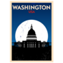 Typographic Washington Dc City Poster Sticker