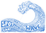 Typographic Wave Sticker