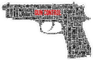 Typographical Gun control Sticker