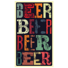 Typographical Vintage Beer Sticker