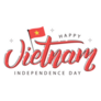 Typography Happy Vietnam Independence Day Sticker