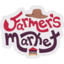 Typography Illustration Farmers Market Sticker