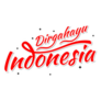 Typography Indonesia Dirgahayu Independence Day Sticker