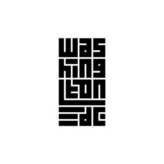 Typography Logo Of Washington Dc Sticker