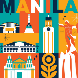 Typography Manila Sticker