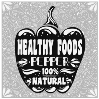 Typography Poster With A Pepper Farming Sticker