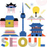 Typography Seoul Sticker