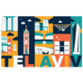 Typography Tel Aviv Travel Sticker