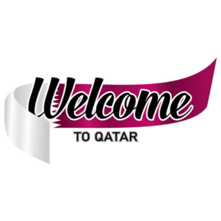 Typography Text Welcome To Qatar Sticker