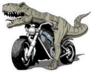Tyrannosaurus Rex Riding A Classic Chopper Sticker