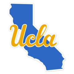 UCLA Bruins State Shape NCAA Sticker