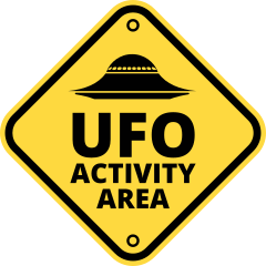 UFO Activity Area Sign Sticker