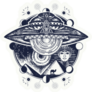 Ufo And Ancient Egypt Tattoo Art Sticker