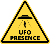 UFO Presence Triangle Sign Sticker