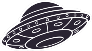 UFO Silhouette Sticker