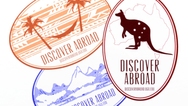 UGA Discover Abroad Custom Oval Stickers
