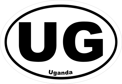 Uganda Ug Oval Sticker