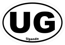 Uganda Ug Oval Sticker