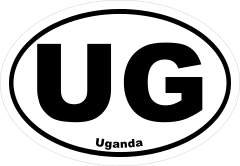 Uganda Ug Oval Sticker