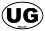 Uganda Ug Oval Sticker