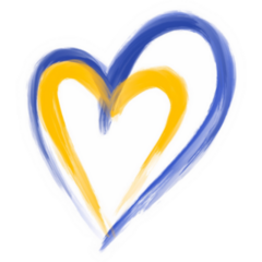 Ukraine Heart, Concept Art Of Ukrainian Flag Sticker