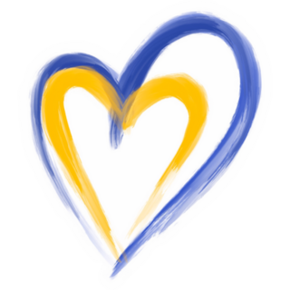 Ukraine Heart, Concept Art Of Ukrainian Flag Sticker