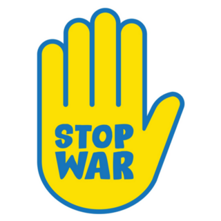 Ukraine Stop War Sign Sticker