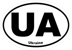 Ukraine Ua Oval Sticker